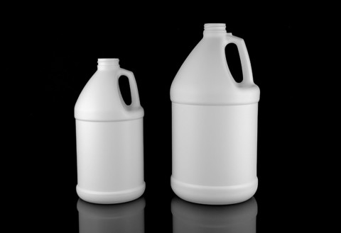 Industrial round plastic bottle