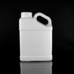 Heavy duty slant handle plastic bottle