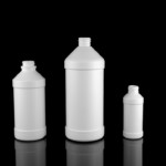 Modern round plastic bottles