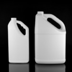 Slant handle anti-glug plastic bottles